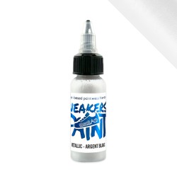 SneakArts Leerverf Zilver Wit