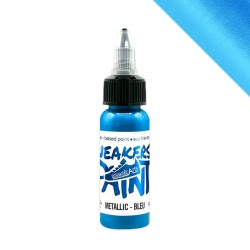 Metallic Leerverf Blauw